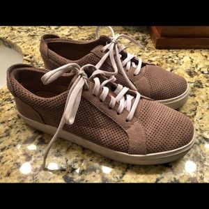 Tan suede lace up shoes